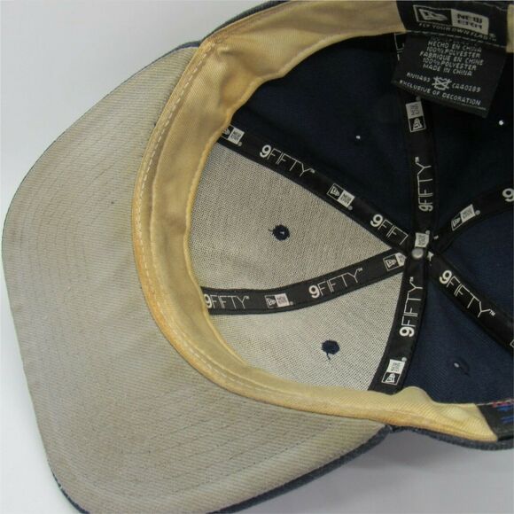 NY Yankees Snapback 9Fifty New Era Embroidered Logo MBL OSFM Blue Hat - Picture 8 of 9